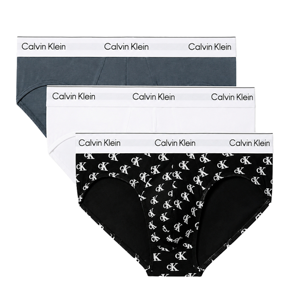 Calvin Klein Chaussettes Multicolore - Lot de 3 culottes taille basse - Icon Coton Stretch - L - Ref 40$